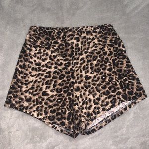 Cheeta print booty shorts